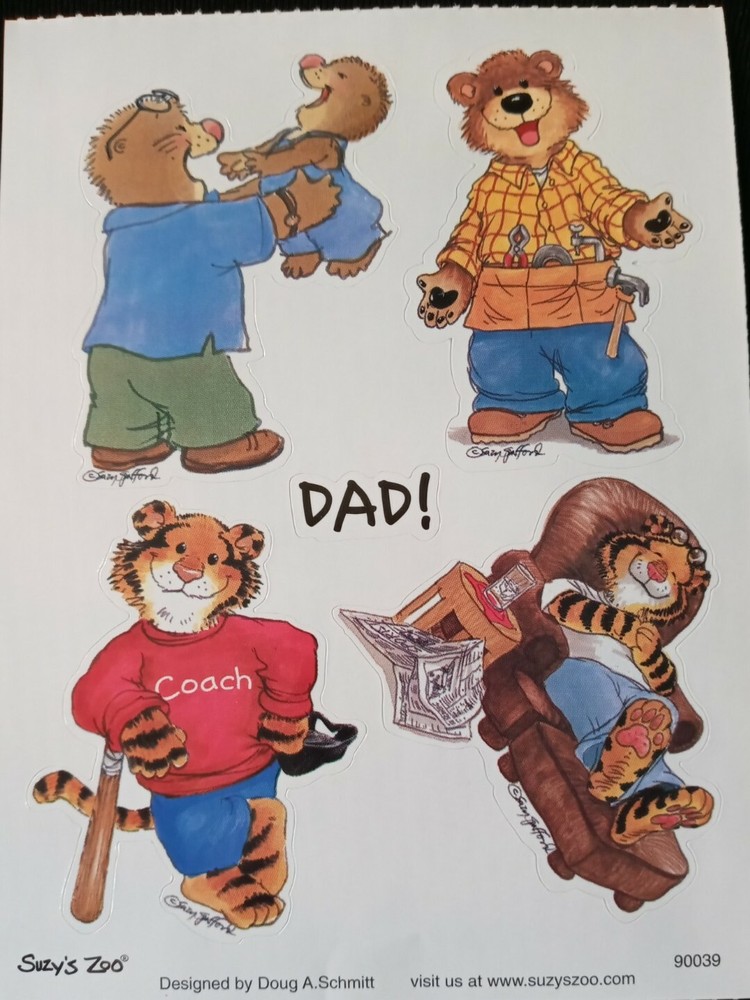 SUZY'S ZOO "DAD" STICKER SHEETS #90039