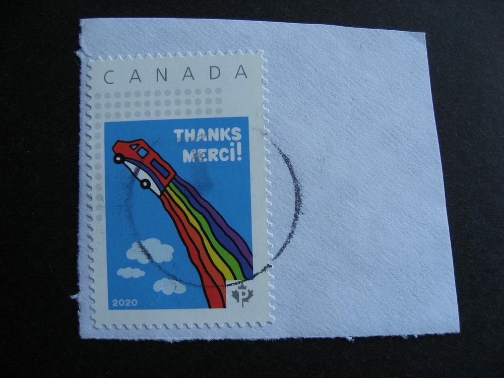 Canada Post 2020 Thanks Merci stamp postally used check it out!