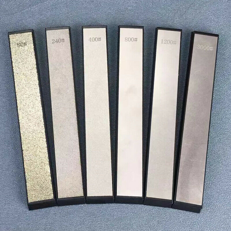6 Pcs Grit Diamond Stone Knife Sharpener Household Kitchen Sharpening System New