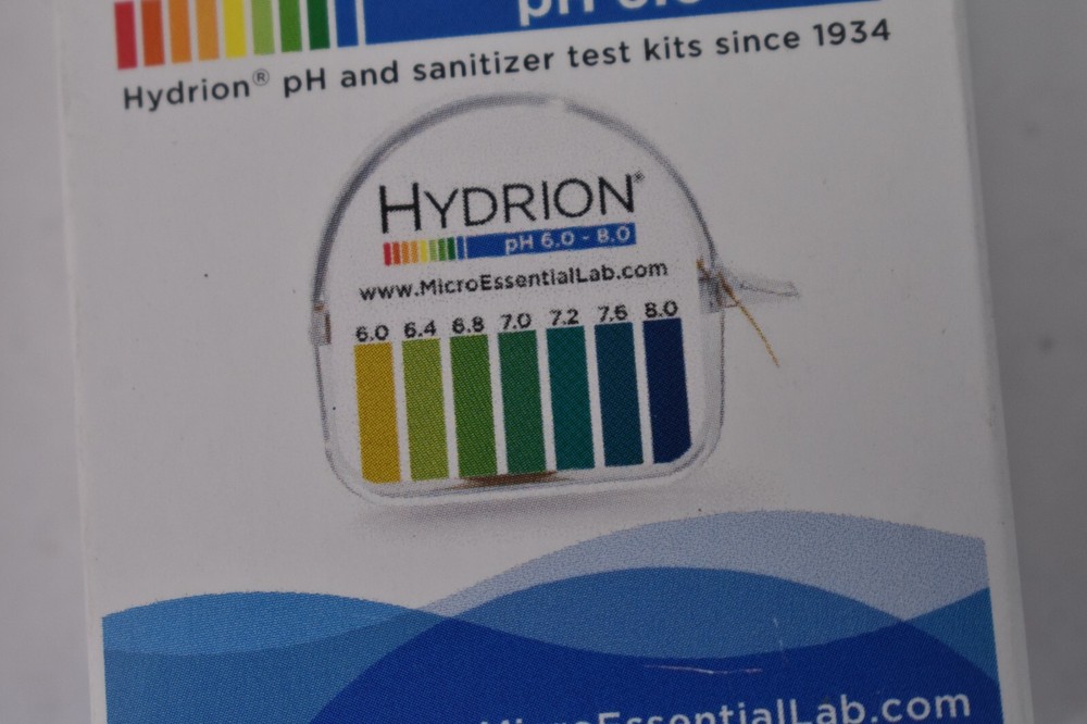 Hydrion pH & Sanitizer Test Kit pH 6.0-8.0 Range Strips 345 Solution Dip Papers