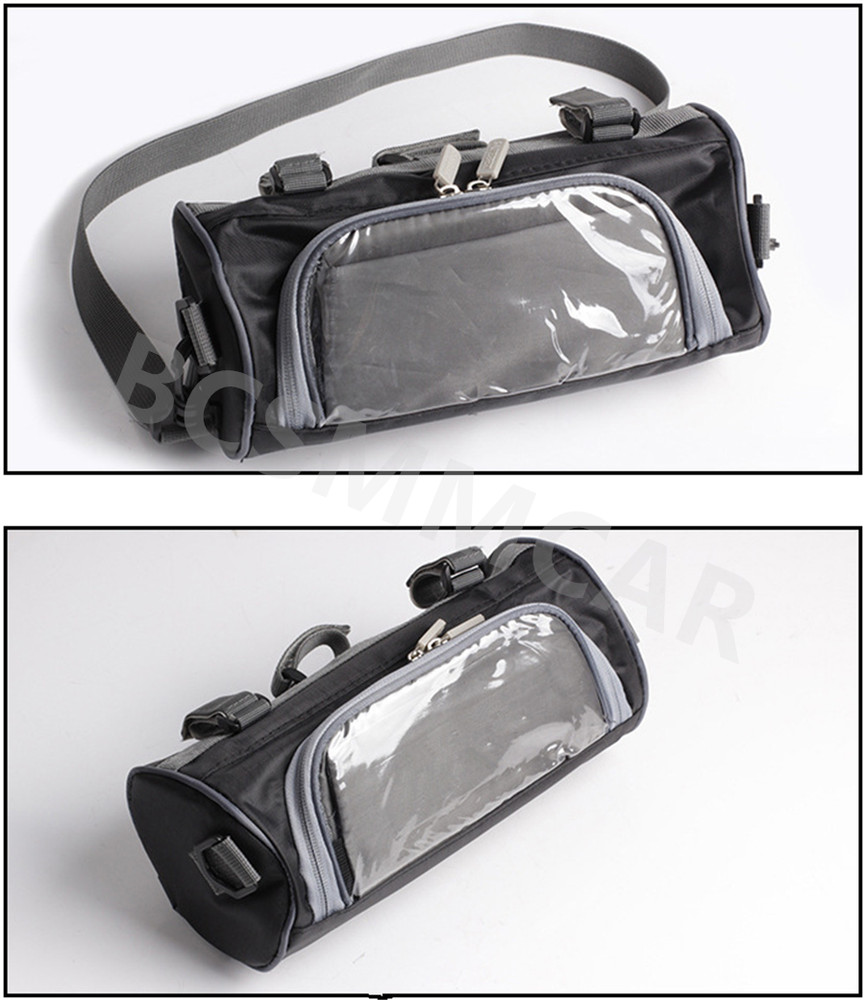 Motorcycle Handlebar Storage Bag Front Fork Pouch Smartphone Pocket Waterproof