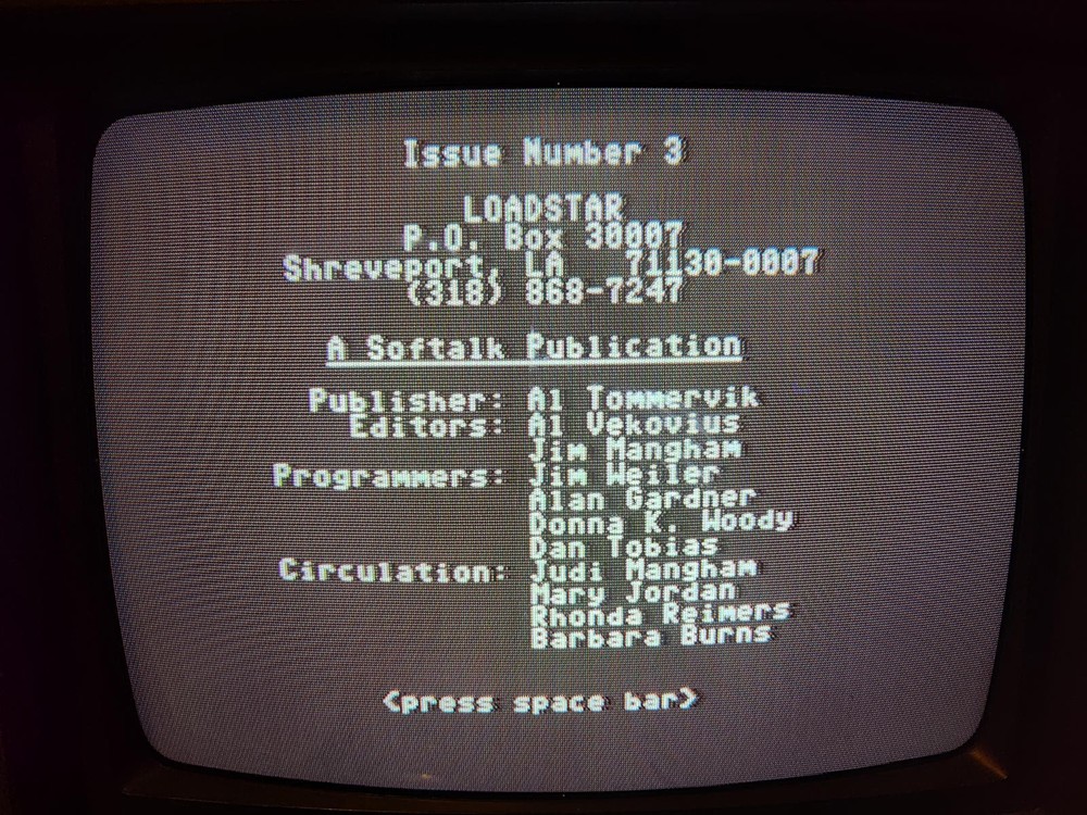 LOADSTAR Issue #3 Disk 1984 for Commodore 64 C64 HTF Rare Tested