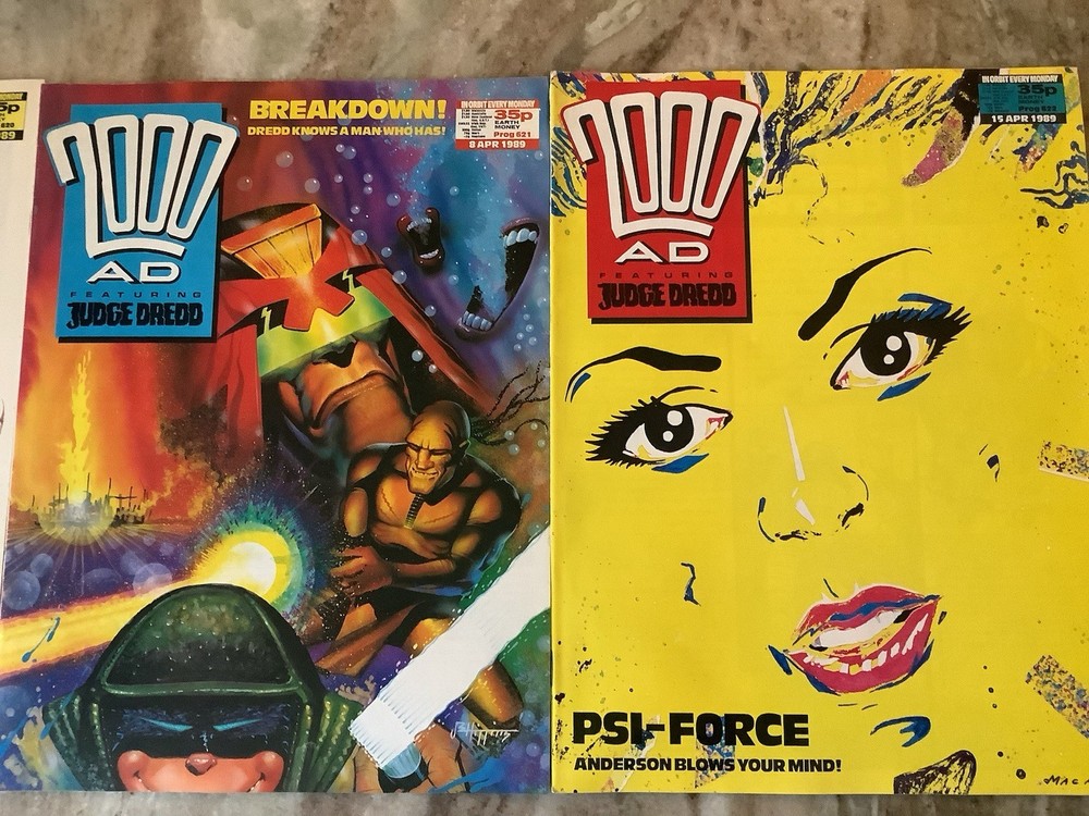 2000 A.D. Featuring Judge UK Program 620-622 Comic Magazines 1989