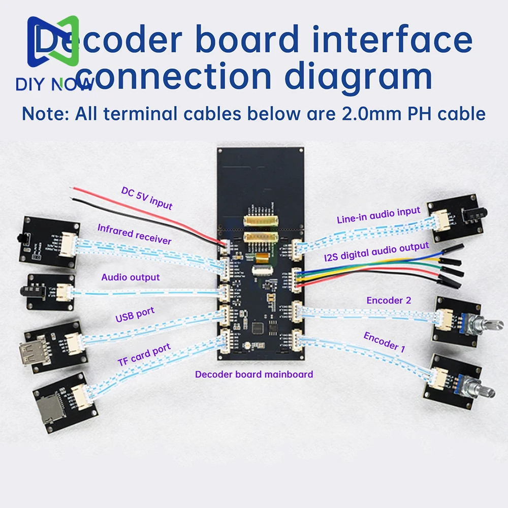 Bluetooth Audio Decoder 2.8in 320×240 TFT Screen Lossless Audio Decoder Module
