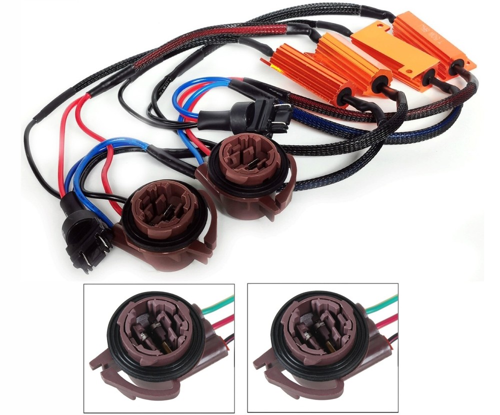 Wire LED Resistor Canceler Flash Error Decoder 3157 U Brake Stop Tail Replace