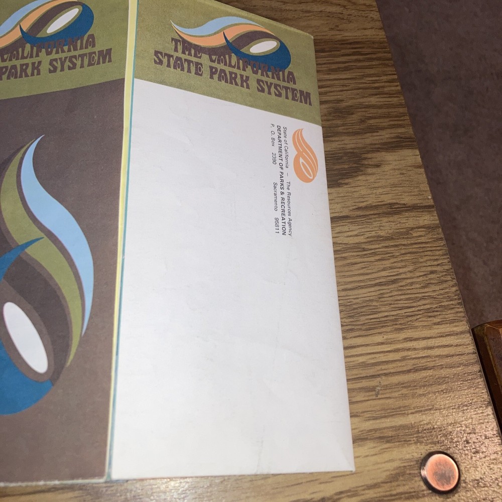 1970s The California State Park System Guide Fold out brochure