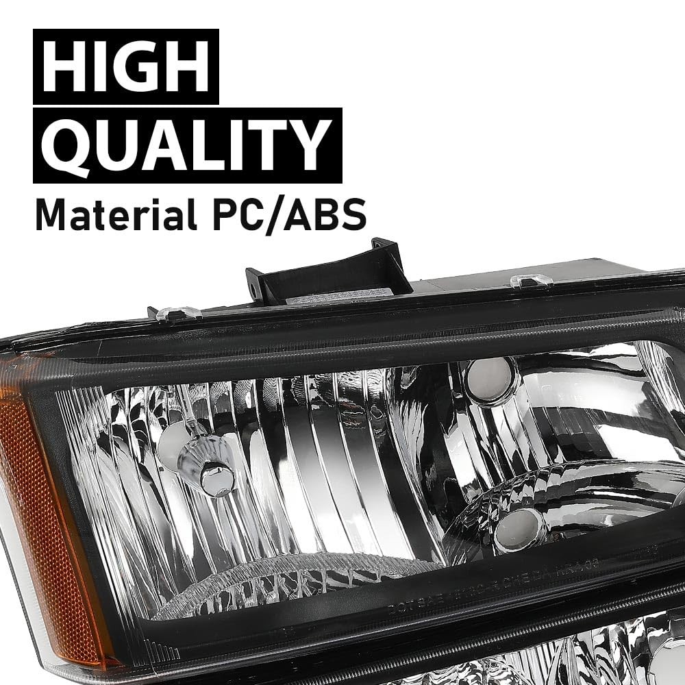 Headlights Compatible with 2003-2006 Chevy Avalanche 1500 2500