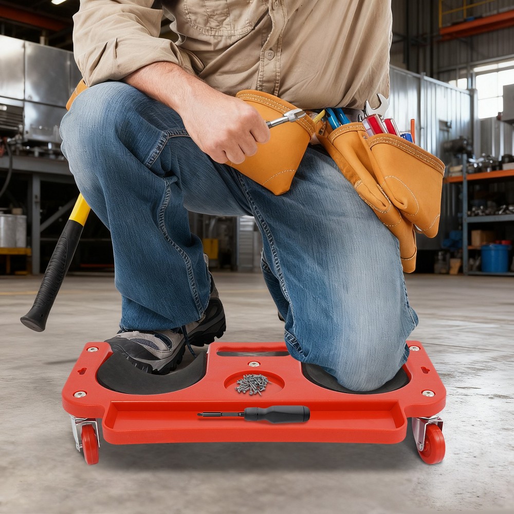 Construction Job Site Work Rolling Wheeled Pads Dolly Knee Pad Creeper Rollers
