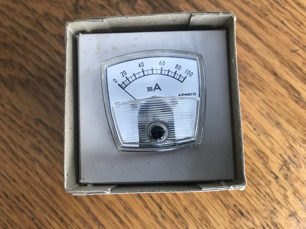 ARMACO Analog Panel AMP Current Ammeter Meter  0-100mA DC