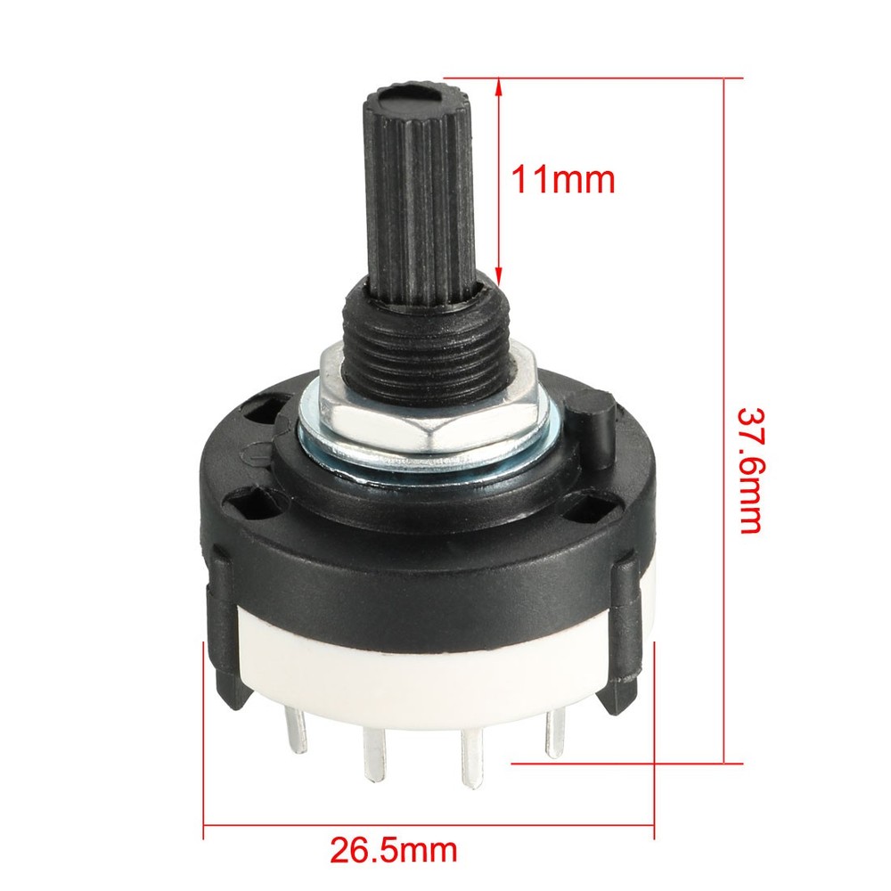 3P4T 3Pole 4 Position Rotary Selector Switch,Single Deck Band