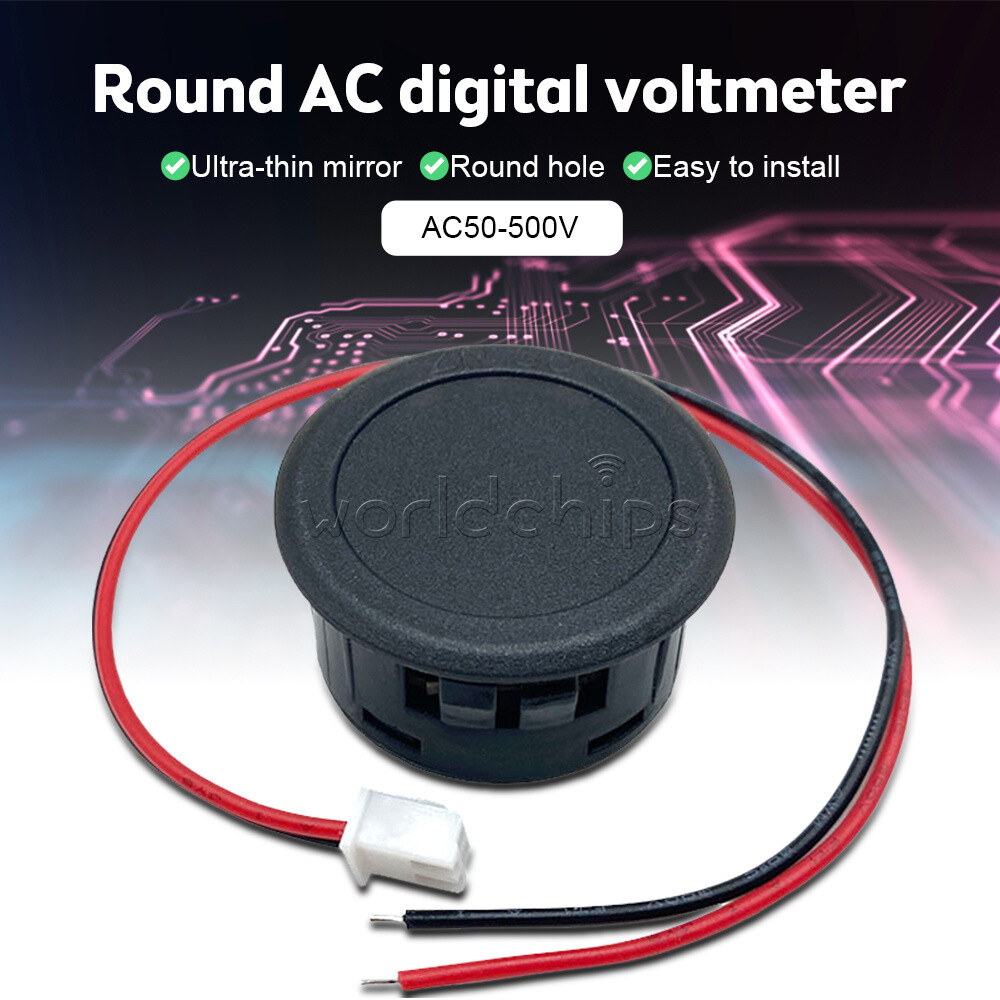 AC 50-500V Voltmeter LED Display Digital Panel Meter Voltage Indicator Red Blue