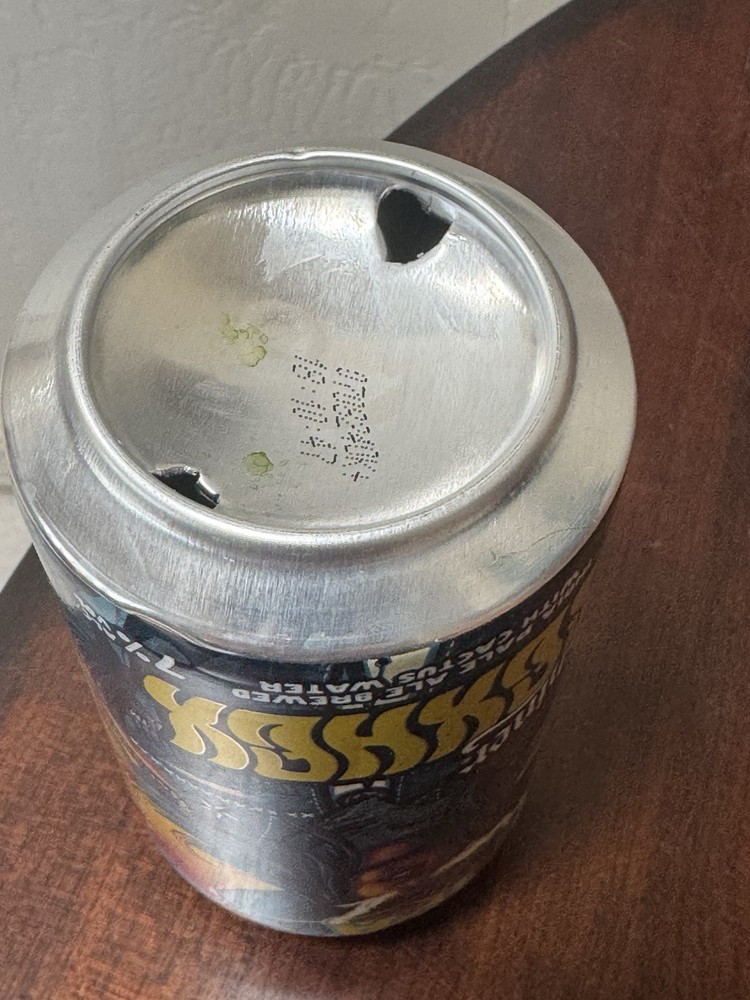 Shiner TexHex Bruja's Brew IPA - Empty Beer Can Bottom Opened
