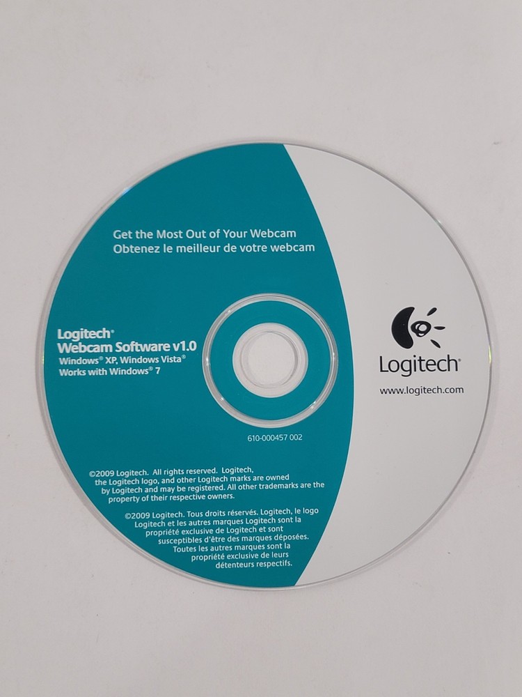 Logitech Webcam Software v1.0 - Windows XP Vista 7 2009 Disc Only CD-ROM