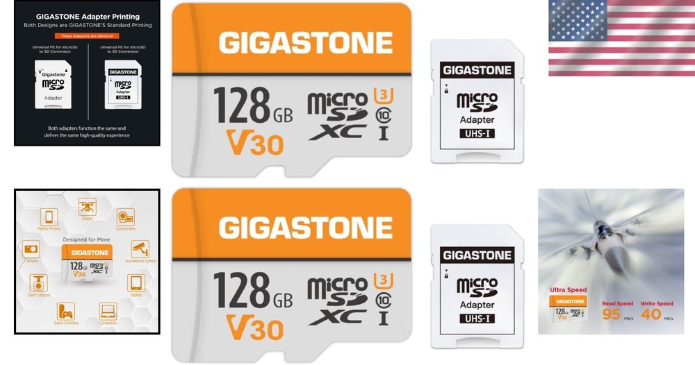 128GB MicroSDXC Memory Card, UHS-I Class 10, Security Camera