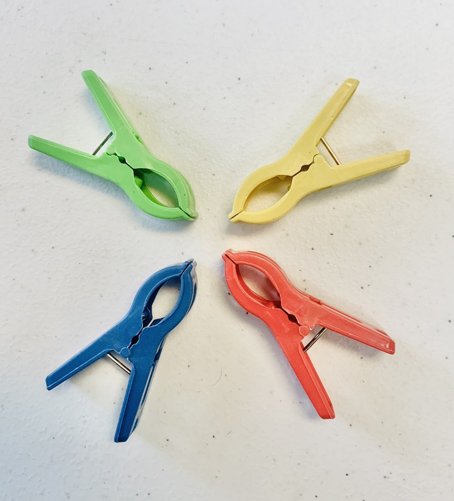 48 Pcs Plastic Clothespins Laundry Clothes Pins Large Spring Multi Color- 3 Pack