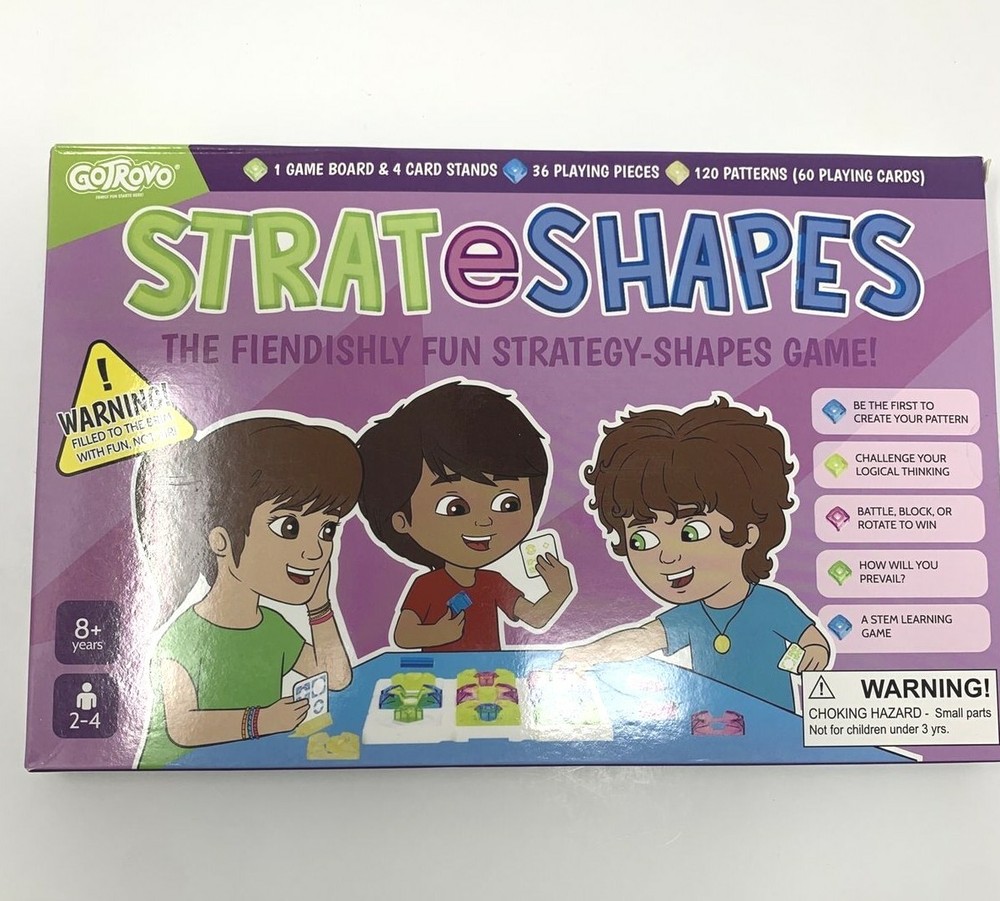 Strat E Shapes Strategy Shape Game Pattern Logic Thinking STEM Turn Taking  8+