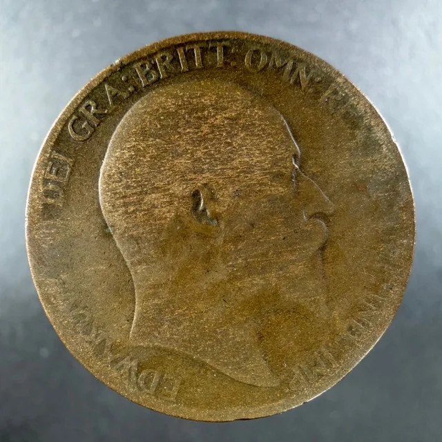1908 Great Britain Half Penny Heavily Circulated
