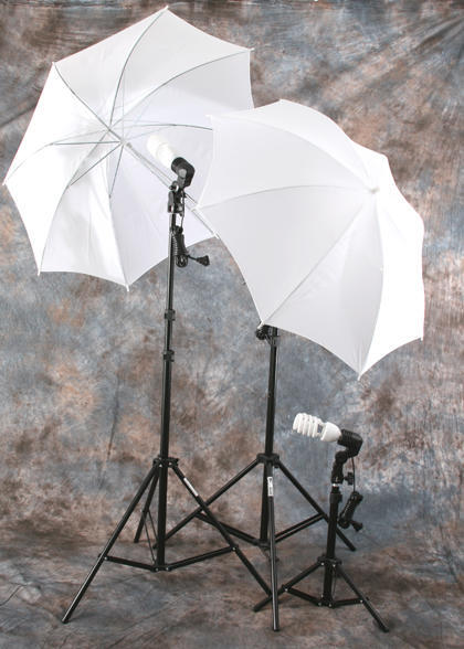 PHOTOGRAPHY STUDIO CONTINUOUS LIGHTING UMBRELLA KIT DK3