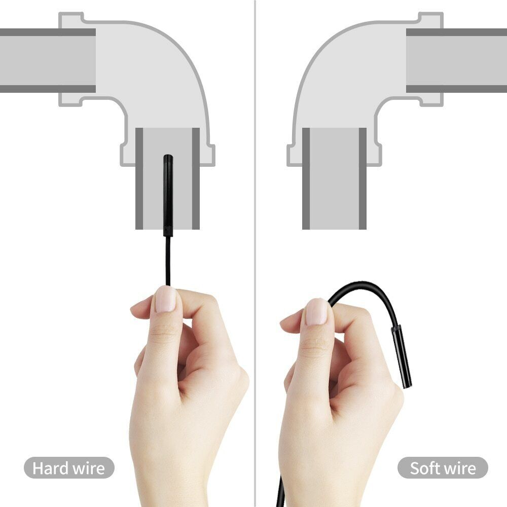 For Android PC 6.6FT 7mm USB Endoscope Borescope Snake Camera Scope Inspection