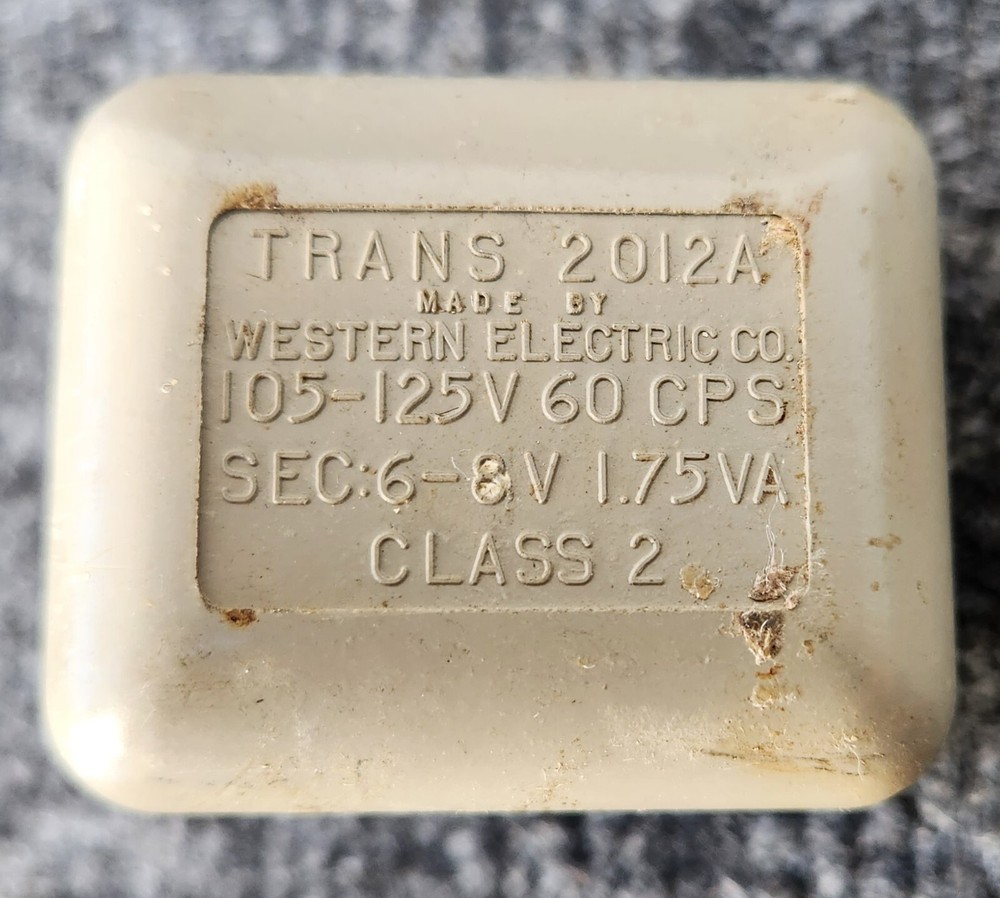 Western Electric Trans 2012 A 105-125V 60CPS Class 2 (VGUC)