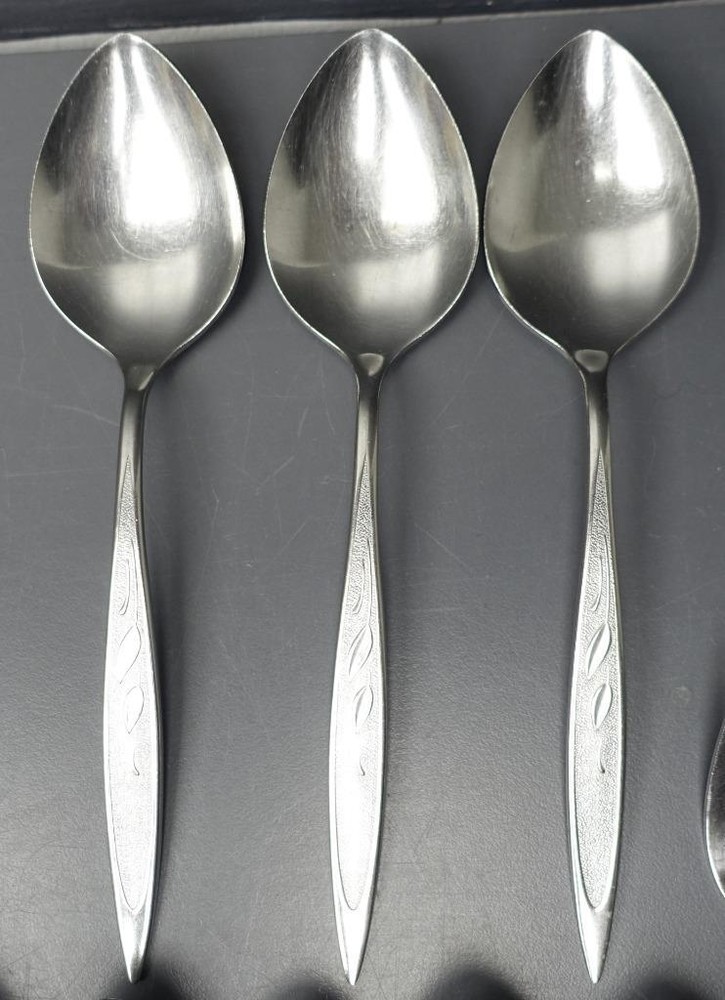 FLATWARE 53pc ROGERS stainless ROYAL HARVEST service for 11 + EXTRAS +SERVING