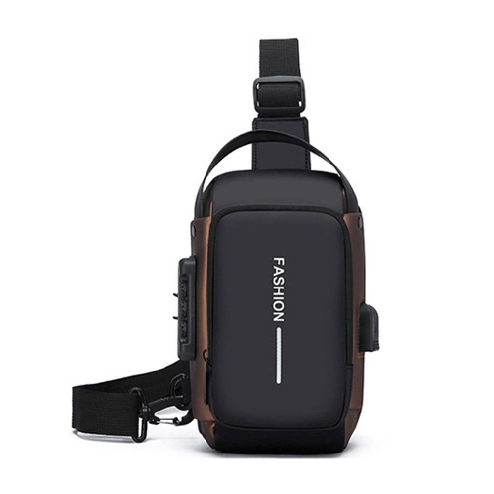 Multi Functional Password Lock Large Capacity Chest Bag Portable Commuting P2C1