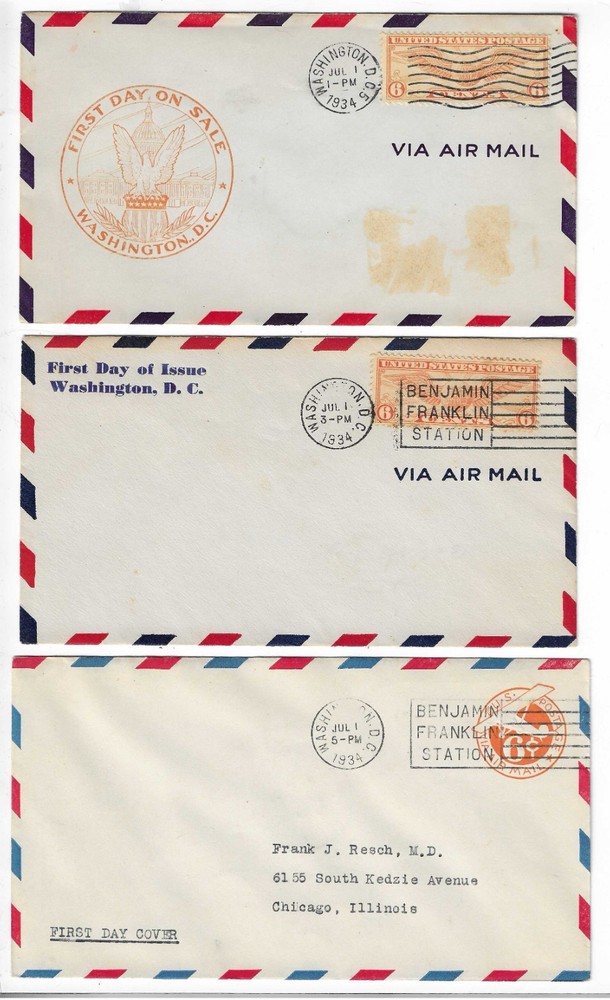 FDC's   #C19-7 , C19-19 , UC3   --    DC  cxl --   7/1/34