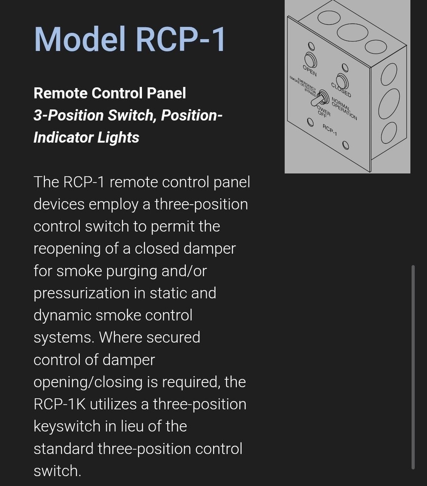 POTTORFF RCP-1 - 3 POSITION SWITCH REMOTE CONTROL PANEL - NEW - 4 AVAILABLE
