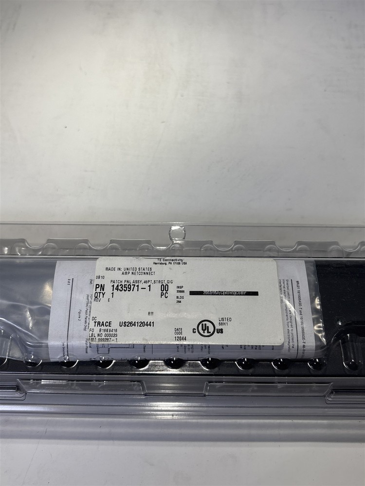 Tyco Electronics AMP Netconnect 48-Port Straight Patch Panel Assembly 1435971-1