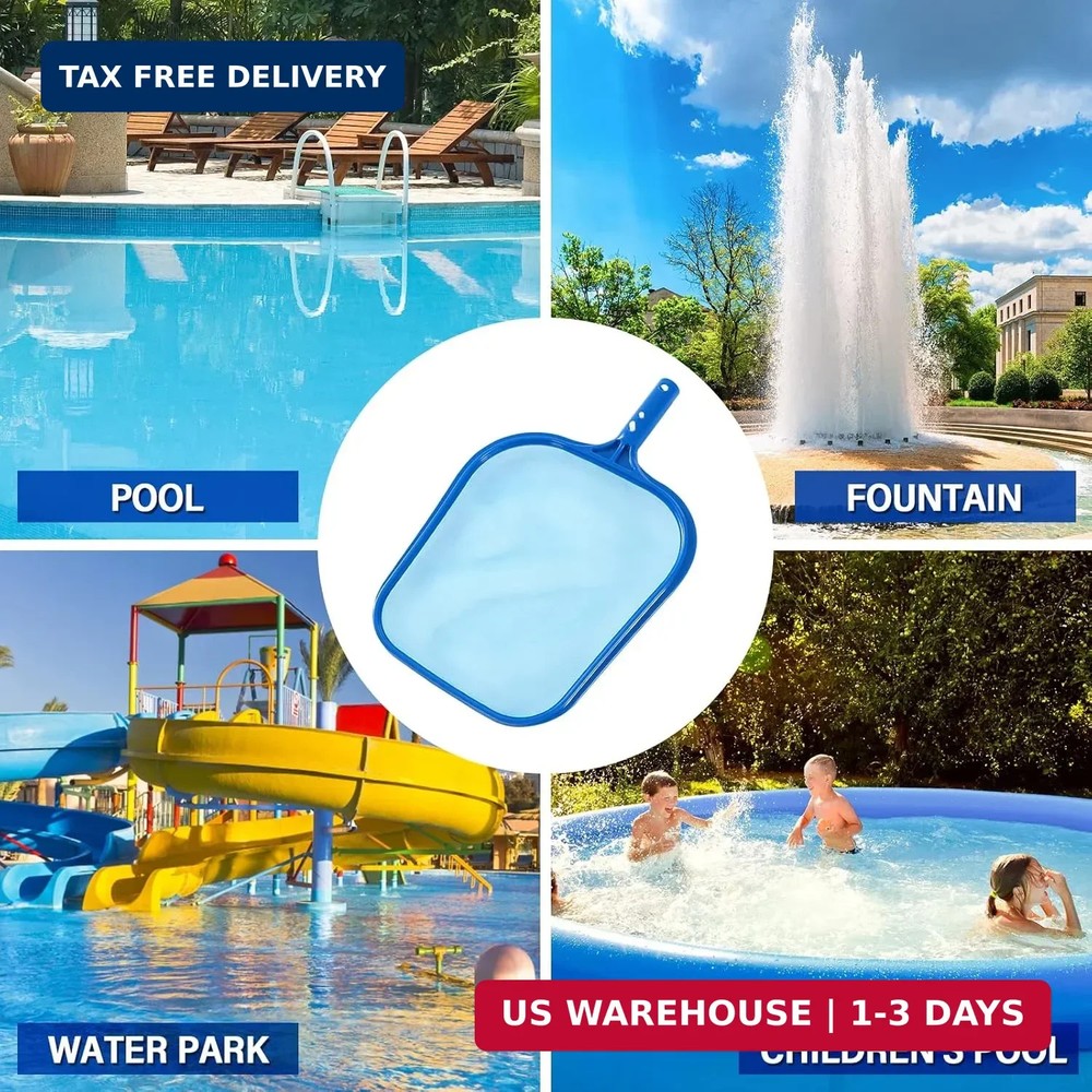 Pool Skimmer - Pool Net, Pool Skimmer Net with Solid Plastic Frame, Skimmer Net