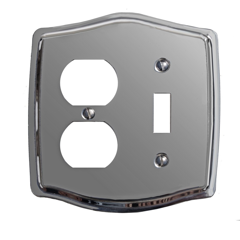 Wall Mount Switchplate Chrome Finish Toggle/Outlet Switchplate Renovators Supply