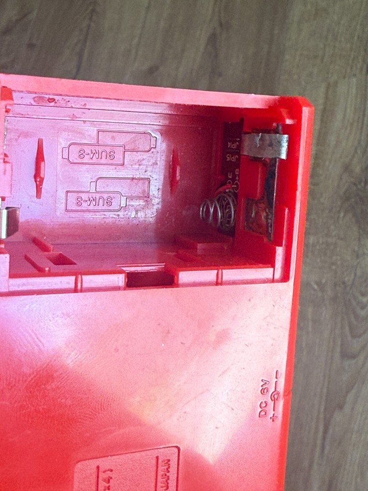 Crown Stereo Cassette Player Model CS-11 Red Does NOT work AS IS NO Returns
