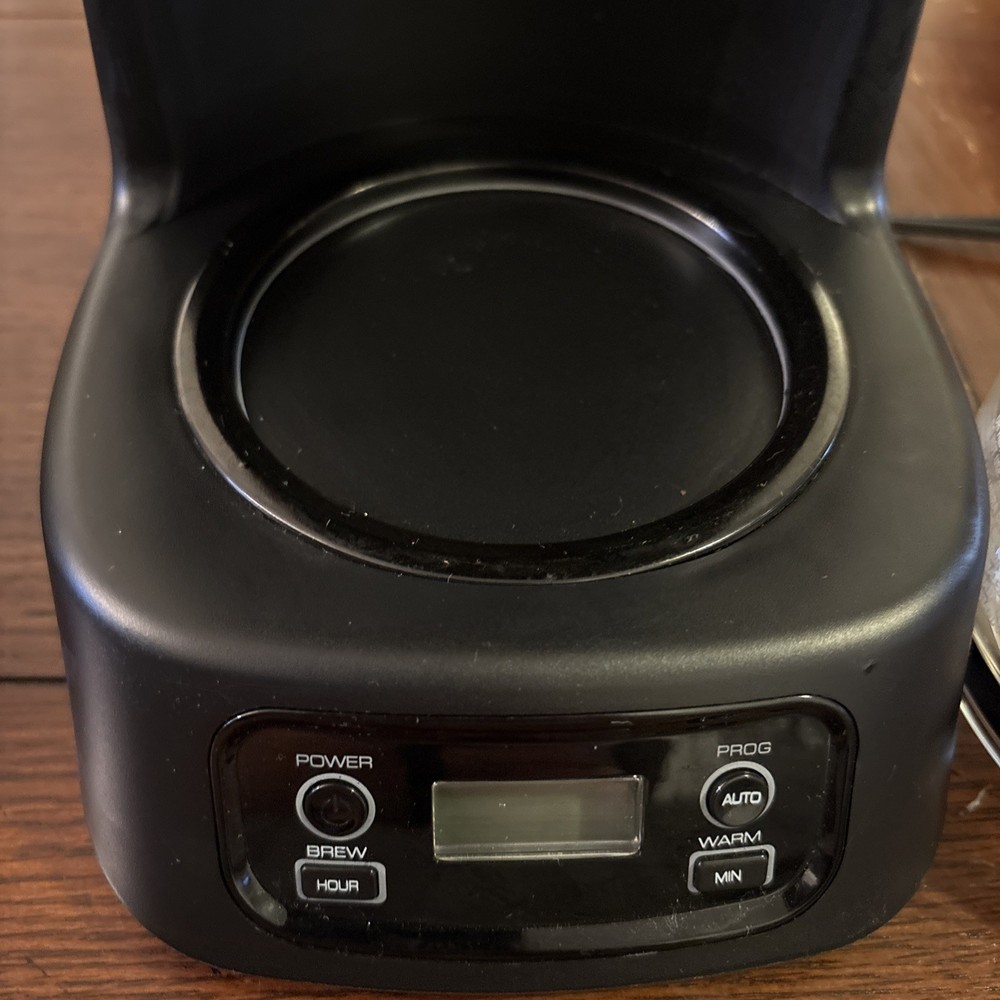 Farberware Programmable 5-Cup Filter Coffee Machine Black Silver Glass Carafe