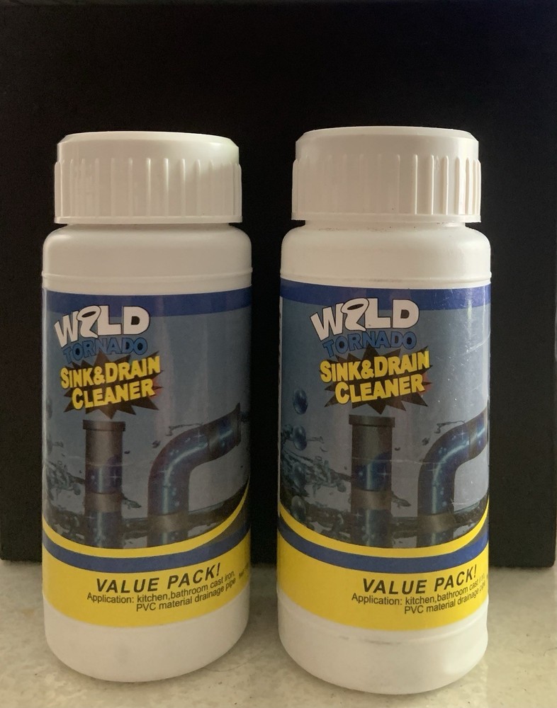 2 pk Wild Tornado Sink & Drain Cleaner Value Pack Drain Cleaner Tool