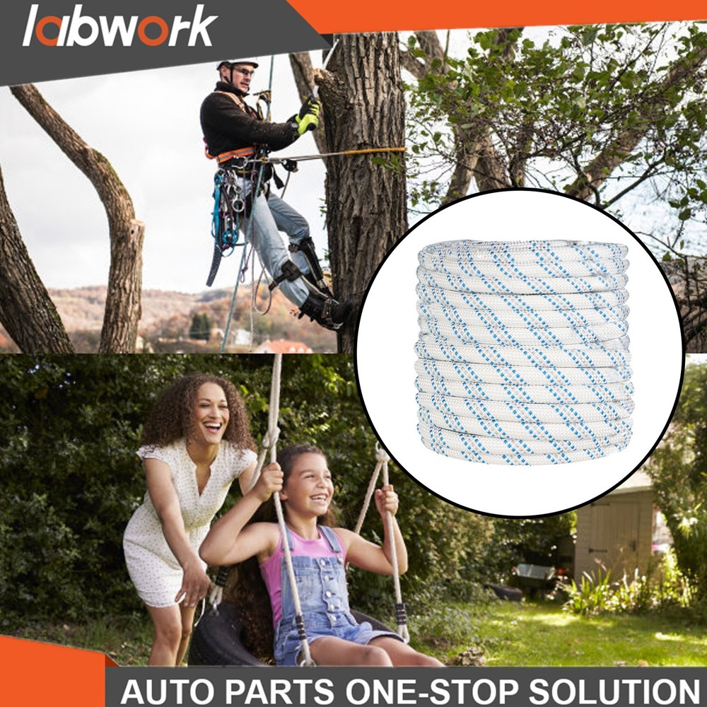 Labwork Pulling Rigging Line 5/8"×150' Double Braid Polyester Arborist Bull Rope