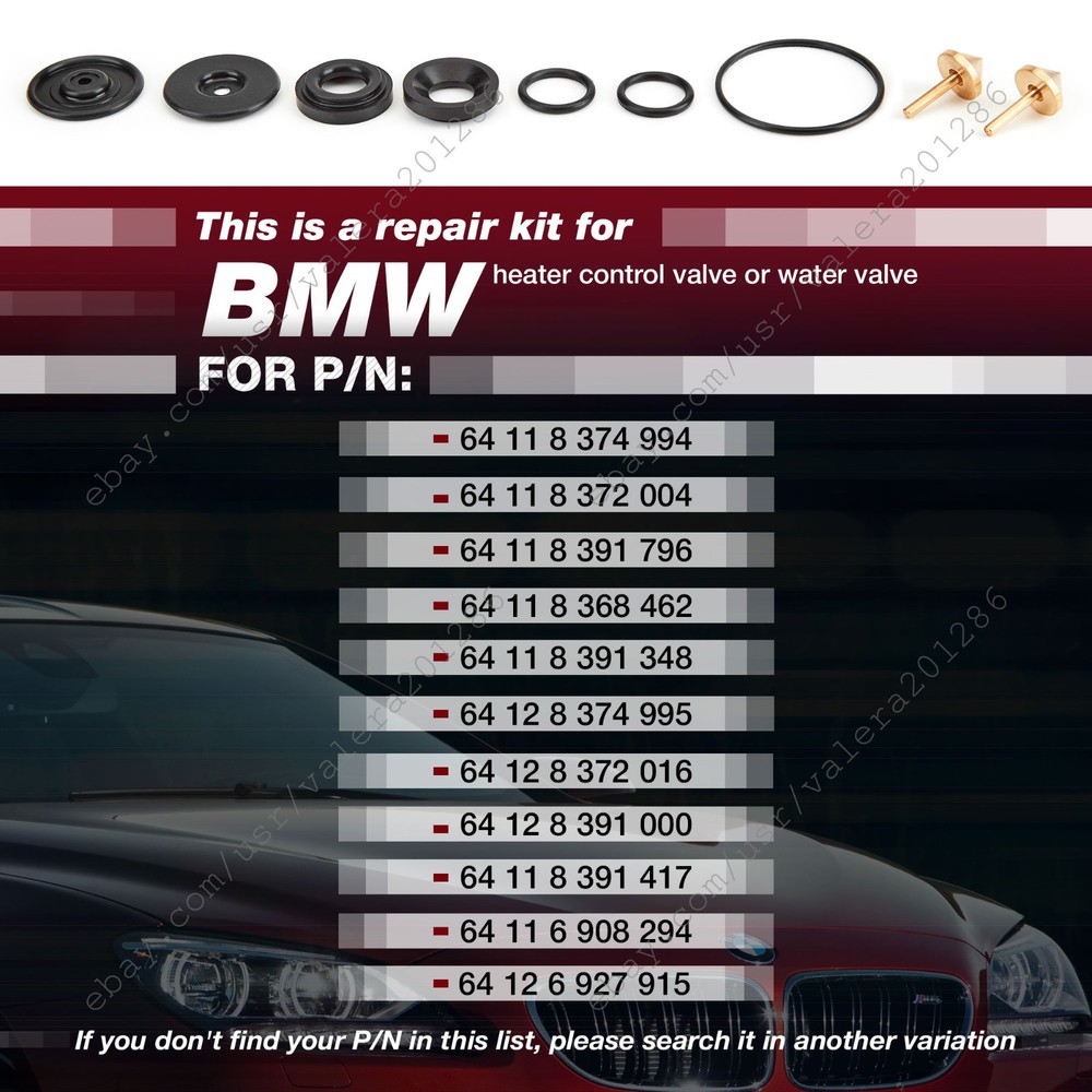 BMW Heater Valve Repair Kit E39, E38, E53, E34, E32, E31, E65, E66, E60, E61