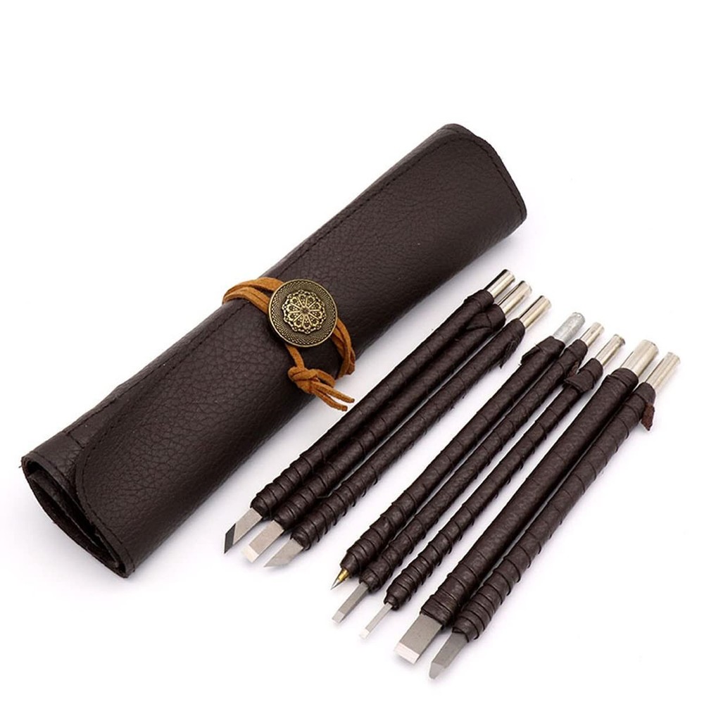 SKYZONAL Stone Carving Tool Set Chisel Kit 8pcs...