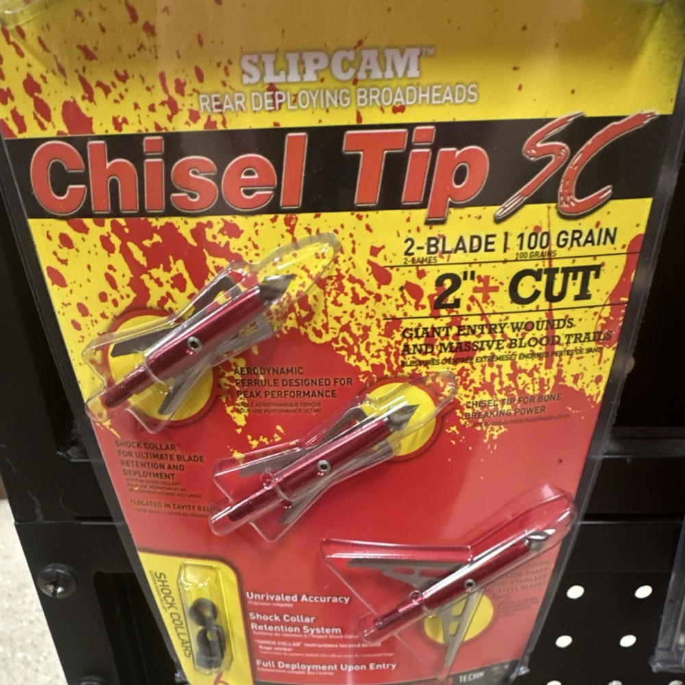 Rage Chisel Tip SC 2-Blade 100 Grain Broadheads Stainless Steel