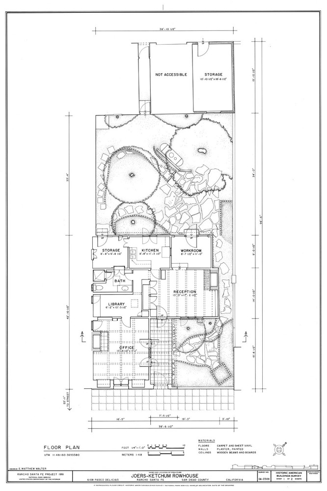 Mediterranean style patio home, courtyard floor plan, architectural blueprints