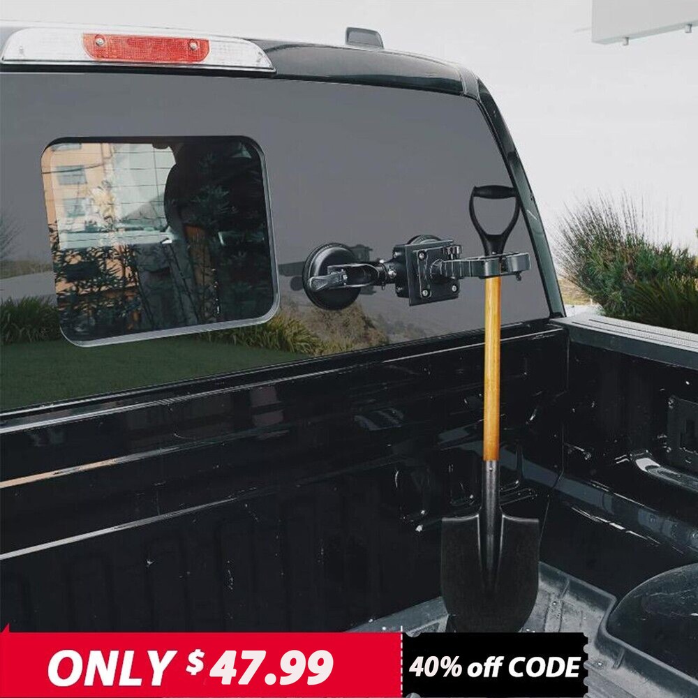 Adjustable Tool Rack with Enclosed Suction Cup for Tractor Cab UTV  Windshield