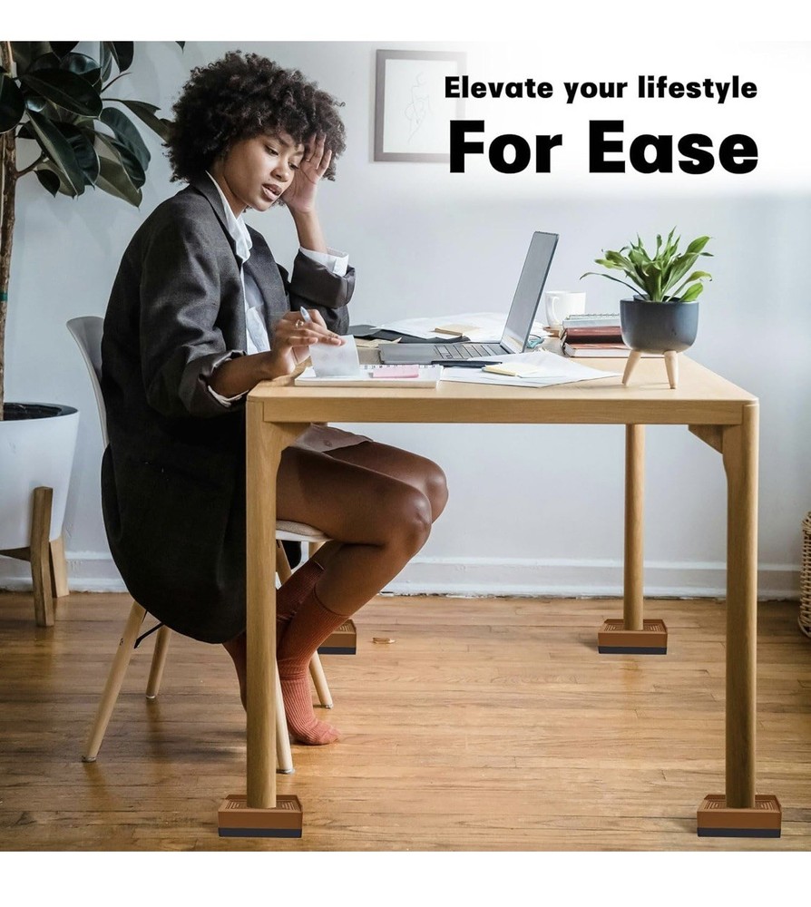 Furniture Risers Rectangle Adjustable Risers Blocks for Bed Sofa Table and Co...