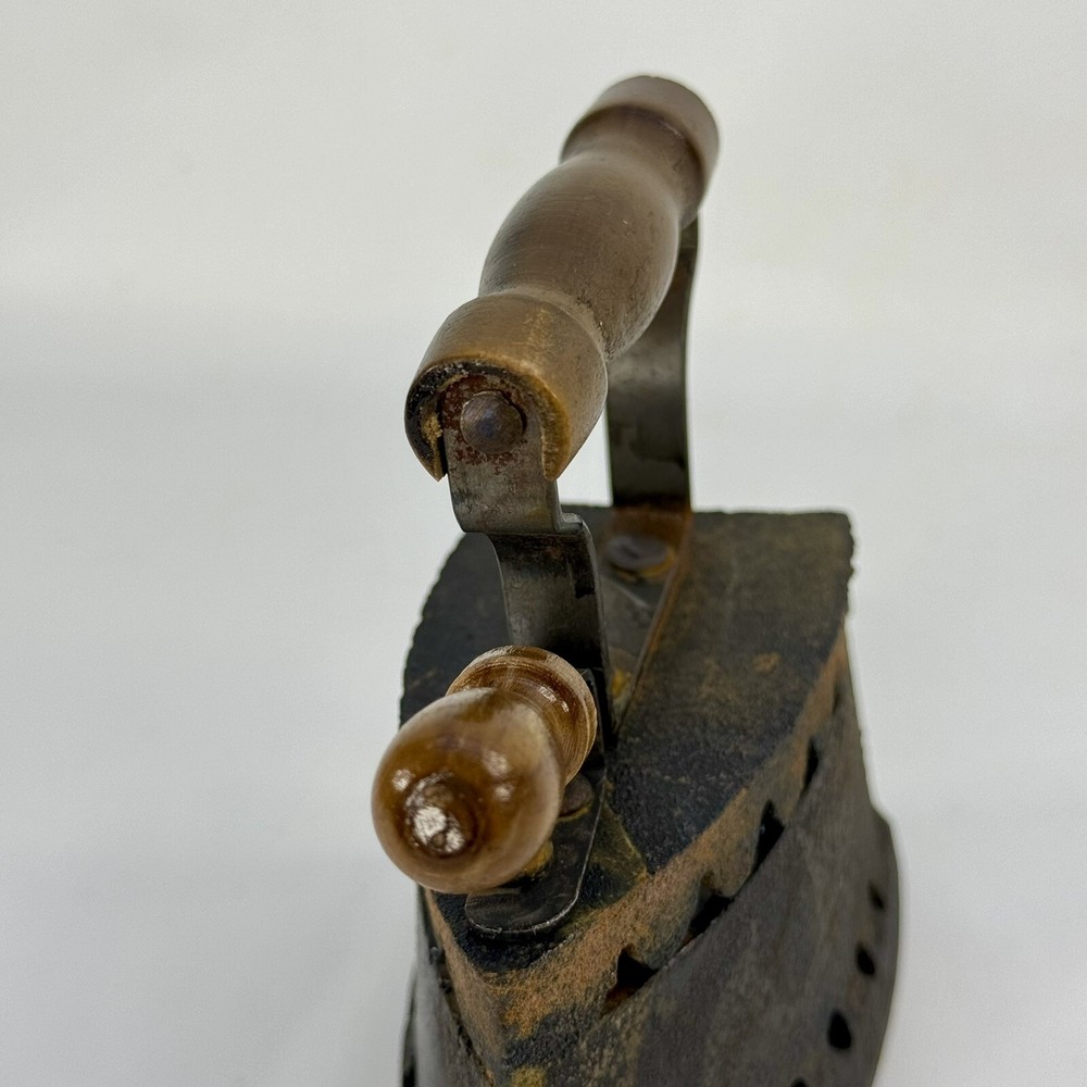Vintage Mini 4” Cast Iron Sad Coal Fired Clothes Press Iron
