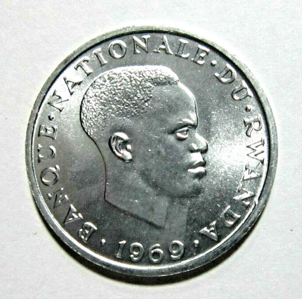 RWANDA. 1 FRANC, 1969. UNCIRCULATED.