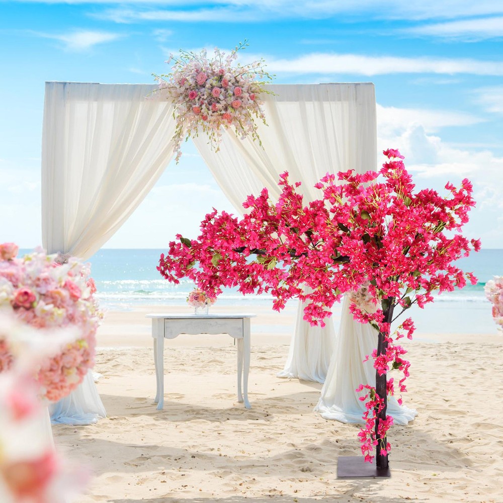 Artificial Decoration Tree,5.9ft Indoor RoseRed Artificial STOCK