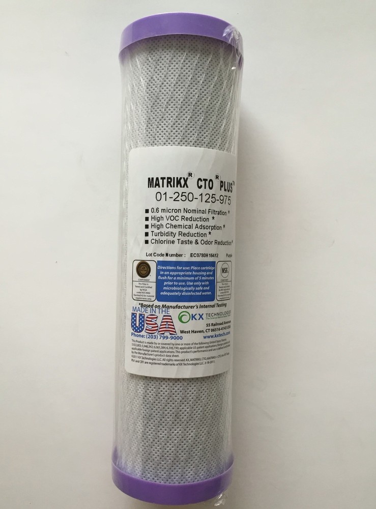 HAGUE 200851 DUAL PRE FILTER CARBON BLOCK 10" CTO PLUS 01-250-10-MATRIKX