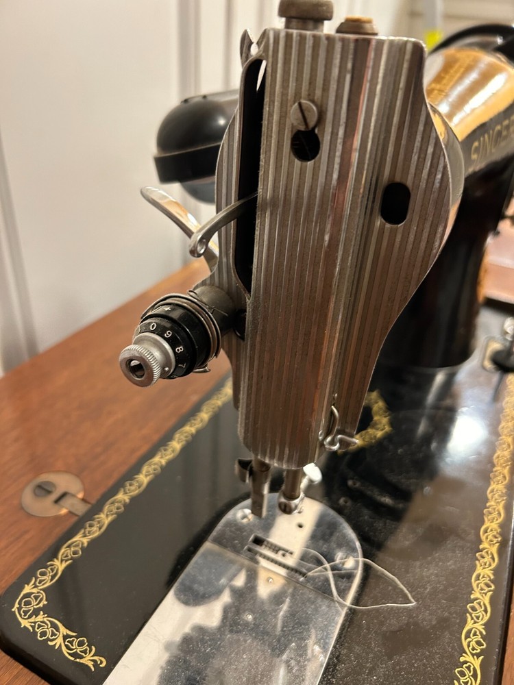 Singer Sewing Machine 1951 with custom table, stool, and accessories