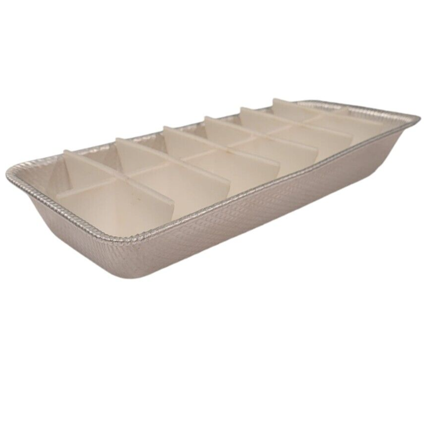 Unbranded Aluminum Ice Cube Tray Plastic 14 Cube Divider