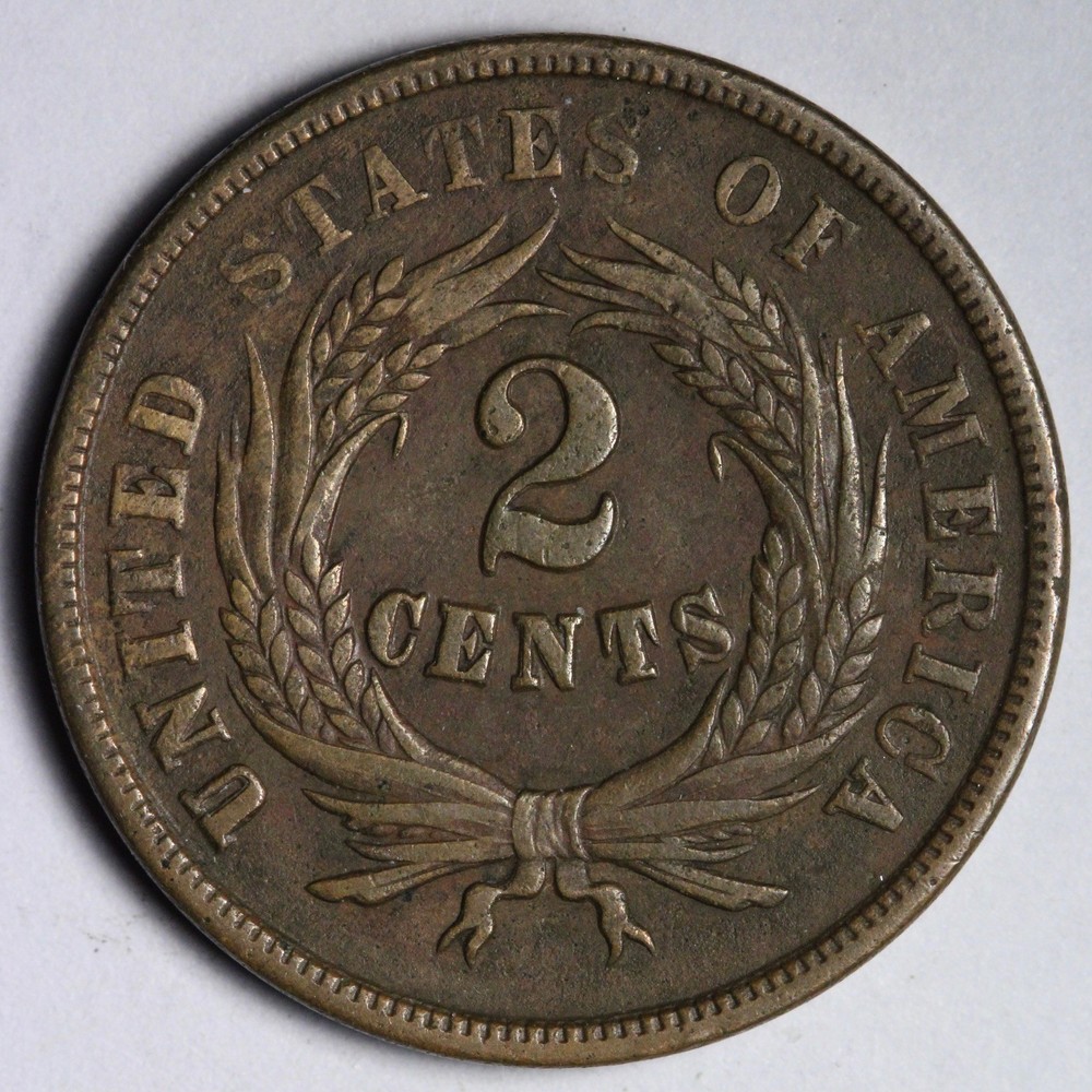 1864 Two Cent Piece XF E235 IVER