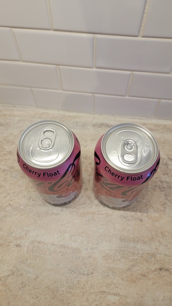 Limited Editon ZERO SUGAR Coca Cola CHERRY Float Vanilla Ice Cream Soda (2 Cans)