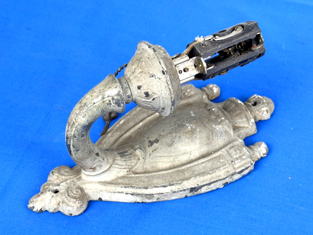 C.1920 Sconce Light Fixture w/ Working Pull Chain ~ Mount Dimensions 8" x 3 3/4"